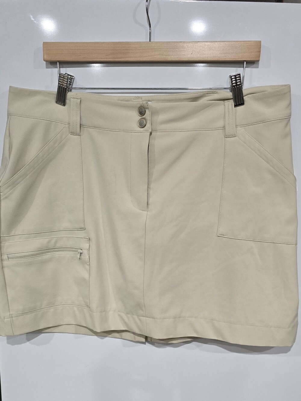World Wide Sportsman Khaki Offshore Cargo Skort - Size 14